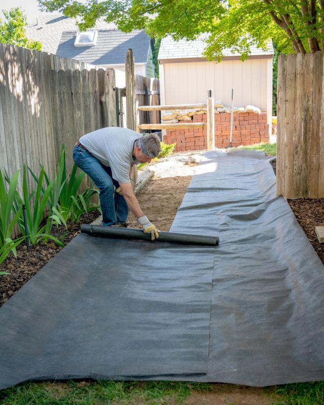 Mulch Fabric Installation